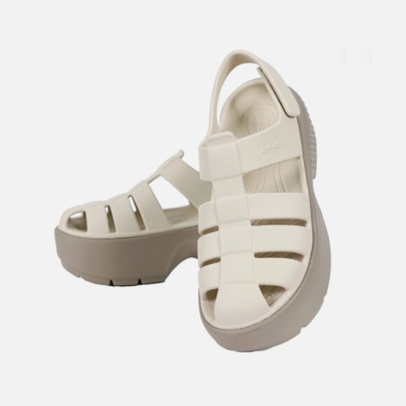 NWT Crocs Stomp Fisherman Almond Tint Sandal W8/M6 - Picture 4 of 7